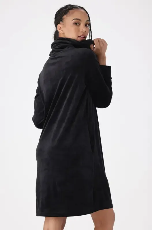Mia Velour Cowl Neck Dress _ 146463 _ Black sold by Dunns product image thumbnail 3