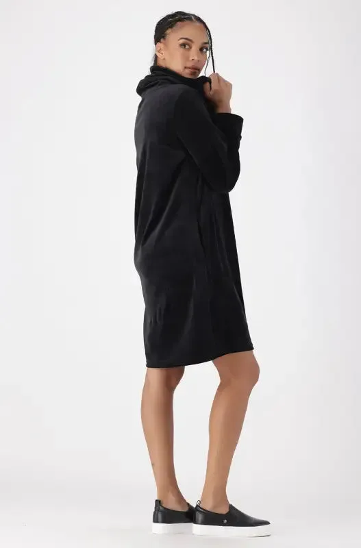 Mia Velour Cowl Neck Dress _ 146463 _ Black sold by Dunns product image thumbnail 5