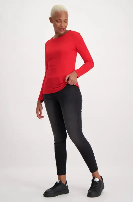 Cleo Crew Neck Tee _ 129568 _ Red sold by Dunns product image thumbnail 5