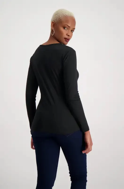 Cleo Crew Neck Tee _ 127506 _ Black sold by Dunns product image thumbnail 2