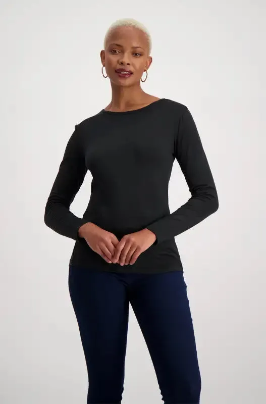 Cleo Crew Neck Tee _ 127506 _ Black sold by Dunns