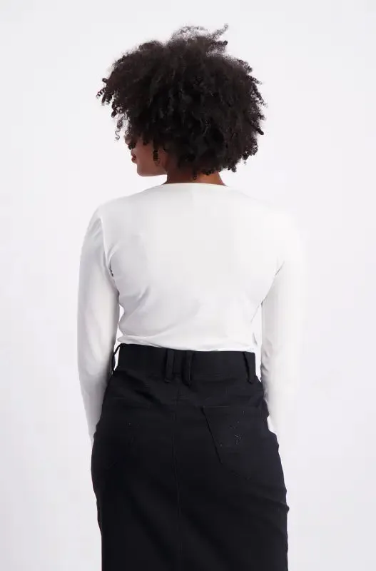 Cleo Crew Neck Tee _ 127507 _ White sold by Dunns product image thumbnail 3