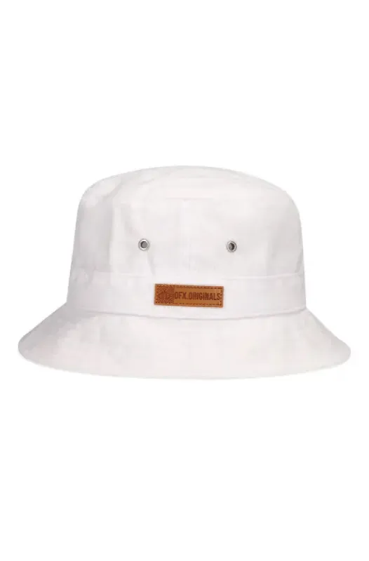 Jaxon Toweling Bucket Hat _ 141708 _ White sold by Dunns