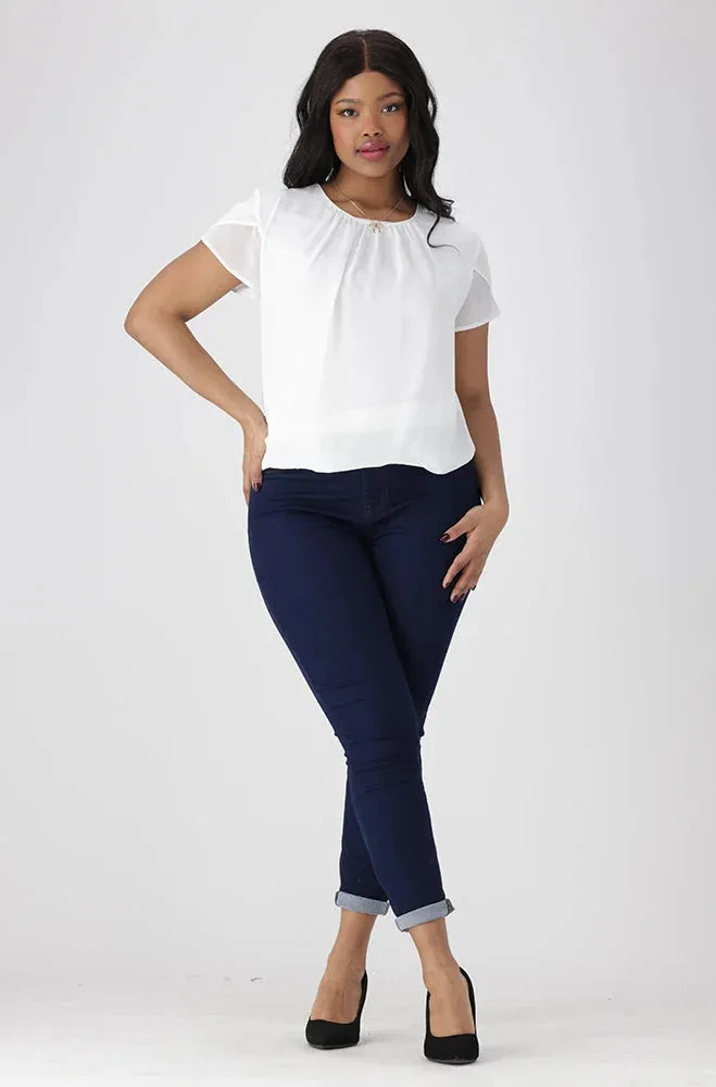 Mayre Bubble Hem Top _ 151953 _ Milk sold by Dunns product image thumbnail 4