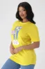 Jade Graphic Print Boyfriend Tee _ 154190 _ Yellow sold by Dunns