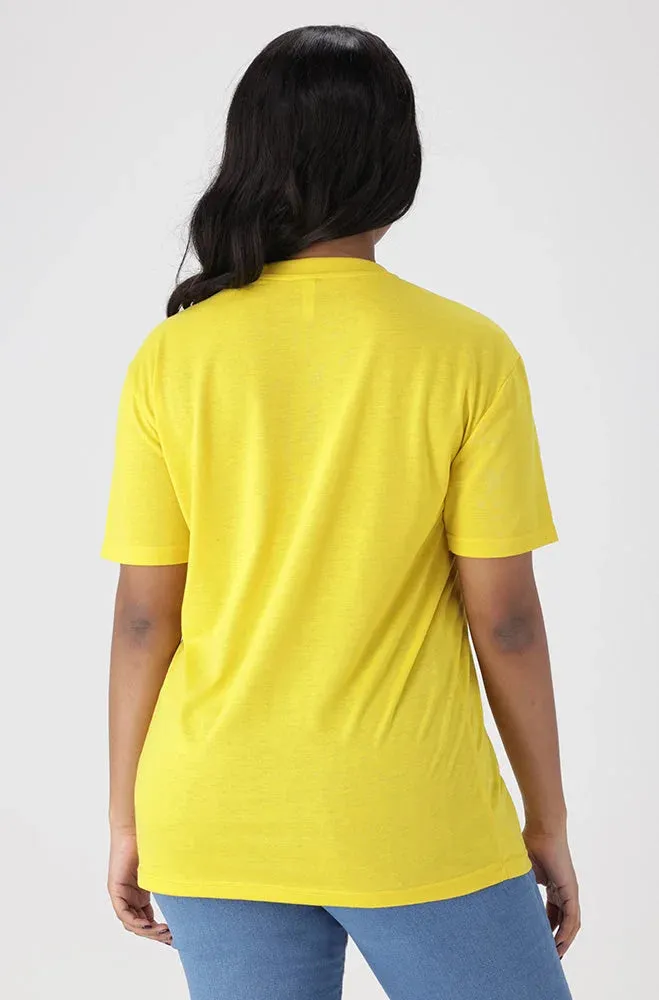 Jade Graphic Print Boyfriend Tee _ 154190 _ Yellow sold by Dunns product image thumbnail 3