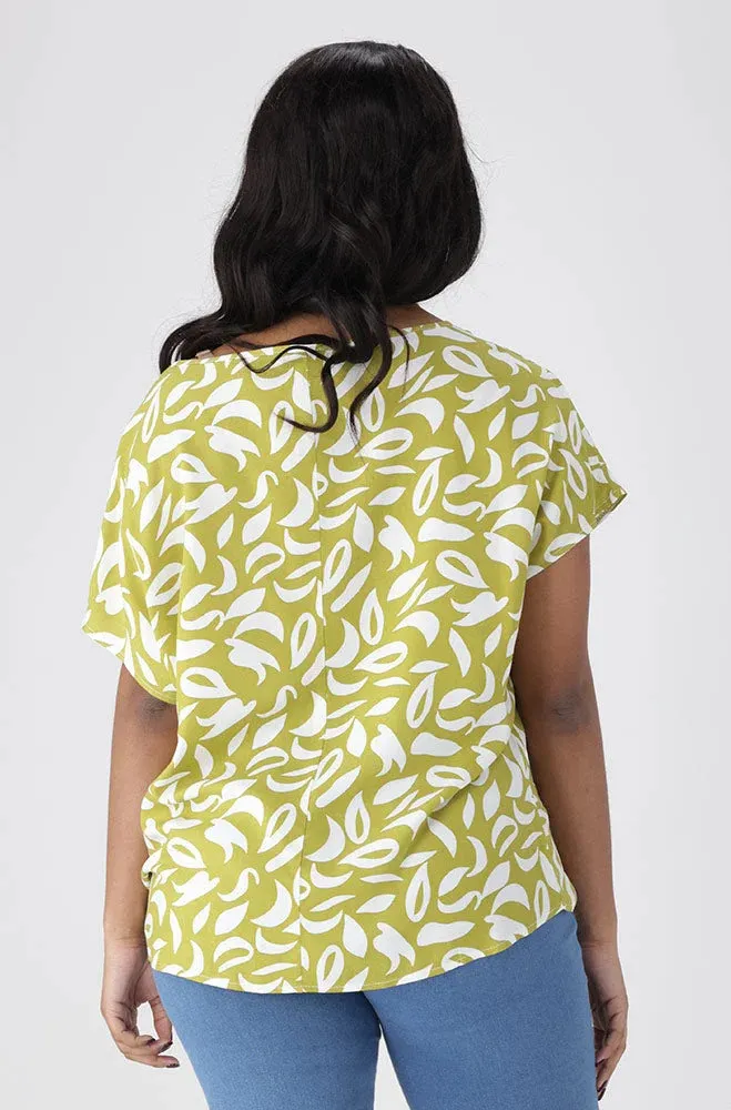 Edith Printed Viscose Top Top _ 154944 _ Green sold by Dunns product image thumbnail 3