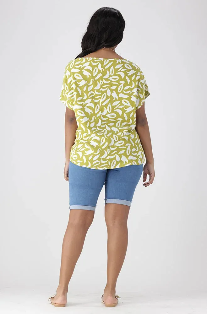 Edith Printed Viscose Top Top _ 154944 _ Green sold by Dunns product image thumbnail 5