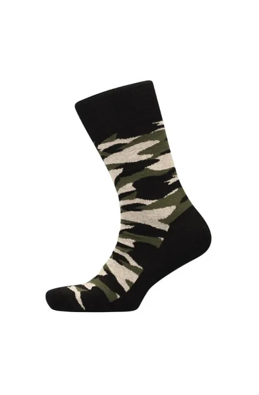 Green Camo Sock _ 152956 _ Black sold by Dunns