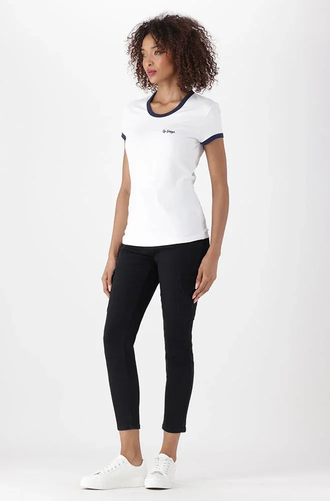 Zola Ringer Tee _ 150201 _ White sold by Dunns product image thumbnail 4