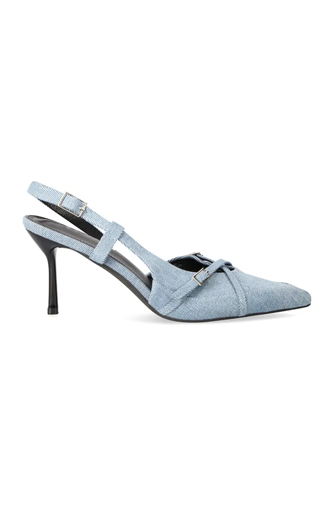 Erin Buckle Strap Stiletto _ 153653 _ Blue sold by Dunns