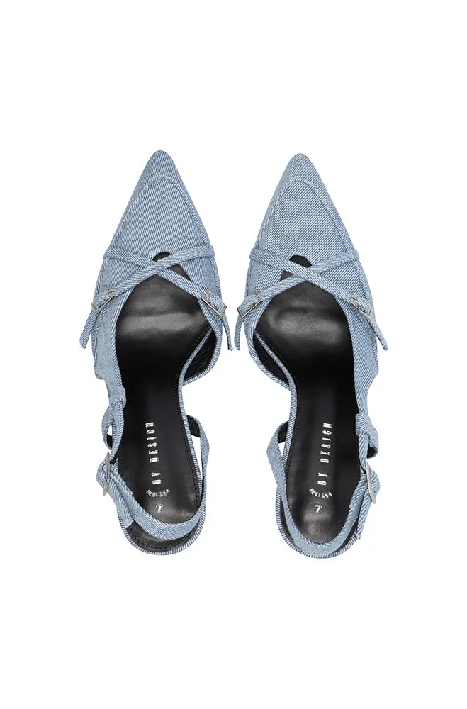 Erin Buckle Strap Stiletto _ 153653 _ Blue sold by Dunns product image thumbnail 2