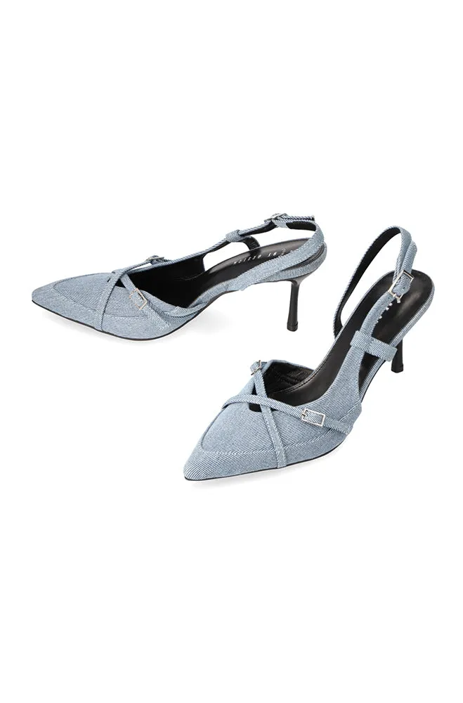 Erin Buckle Strap Stiletto _ 153653 _ Blue sold by Dunns product image thumbnail 4