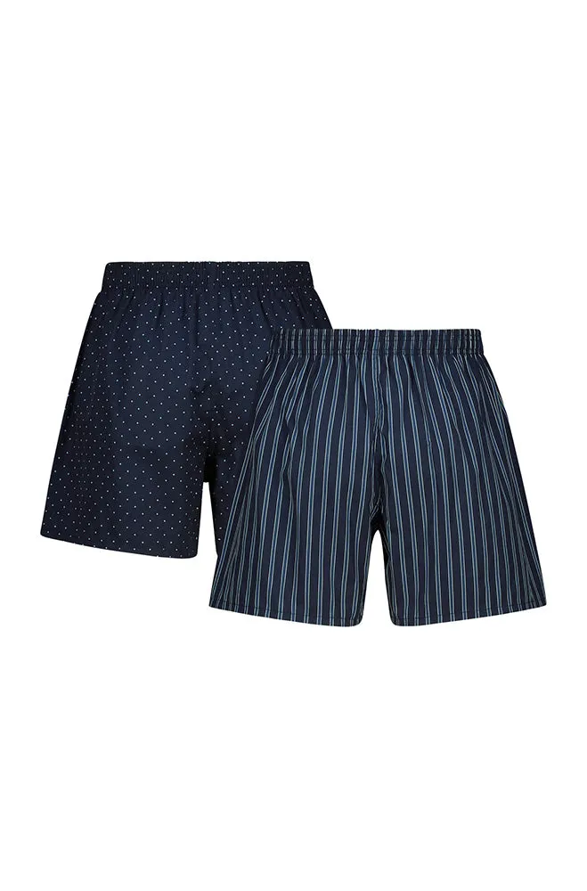 Eidan Woven Boxers 2pk _ 150637 _ Navy sold by Dunns product image thumbnail 2