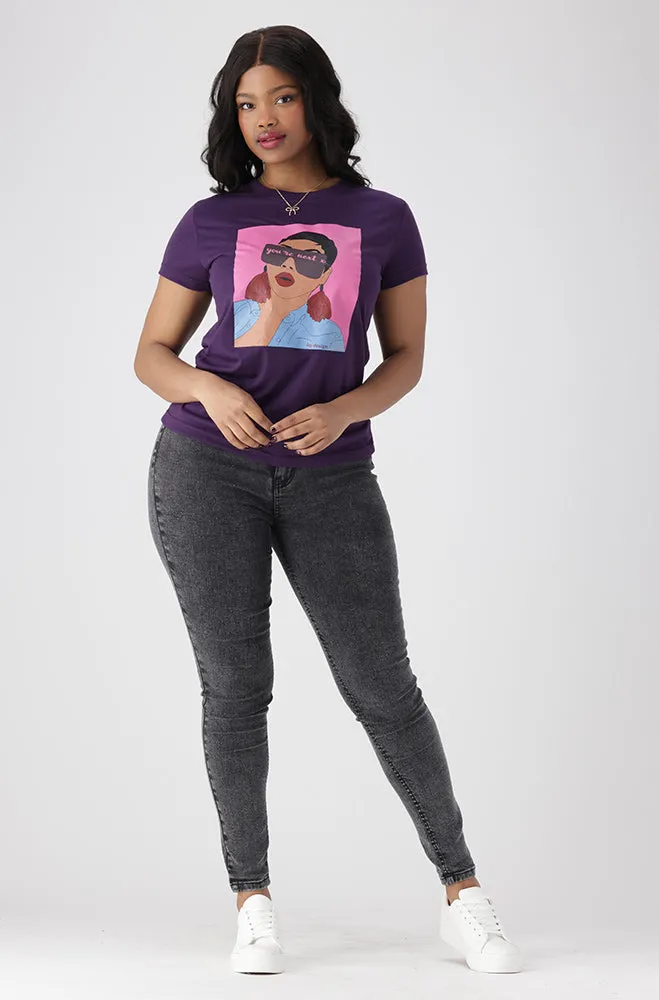 Zola Regular Fitted Graphic Tee _ 154184 _ Purple sold by Dunns product image thumbnail 3