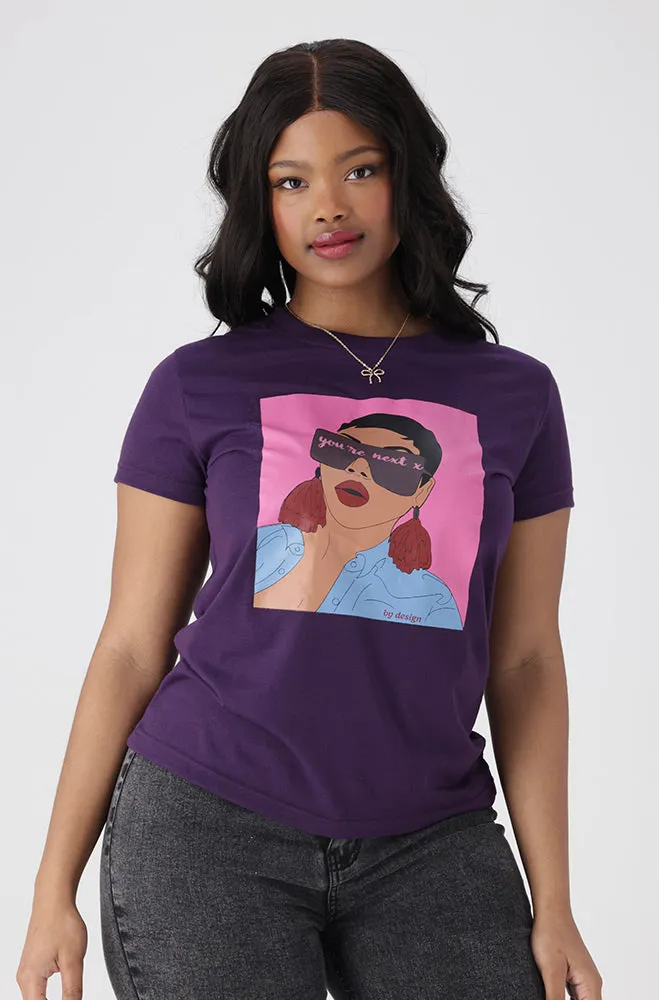 Zola Regular Fitted Graphic Tee _ 154184 _ Purple sold by Dunns