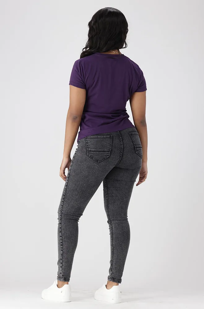 Zola Regular Fitted Graphic Tee _ 154184 _ Purple sold by Dunns product image thumbnail 5