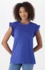 Kiki Anglaise Sleeve Top _ 150489 _ Cobalt sold by Dunns