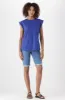 Kiki Anglaise Sleeve Top _ 150489 _ Cobalt sold by Dunns