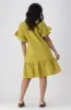 Gia Shift Dress Frill Hem Dress _ 154197 _ Yellow sold by Dunns