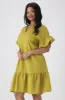 Gia Shift Dress Frill Hem Dress _ 154197 _ Yellow sold by Dunns