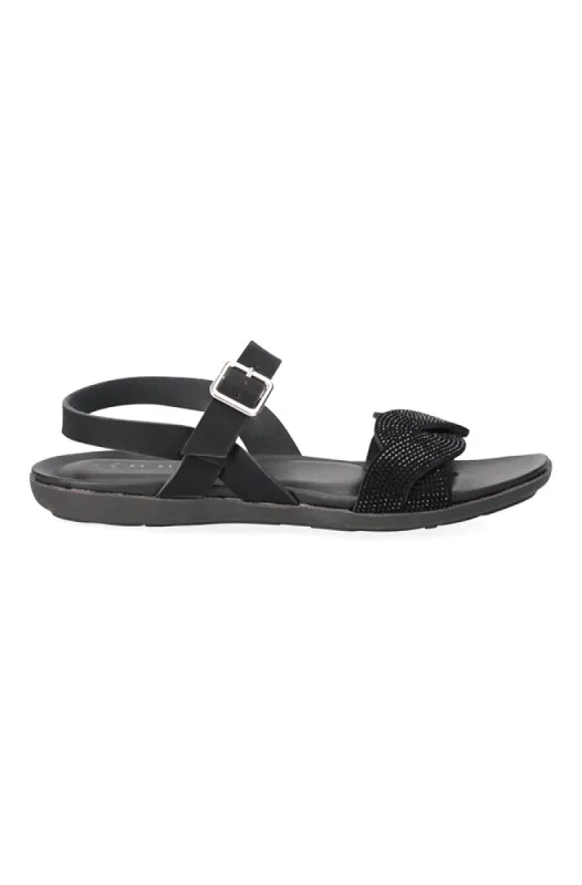 Elena Comfort Sandal _ 153185 _ Black sold by Dunns