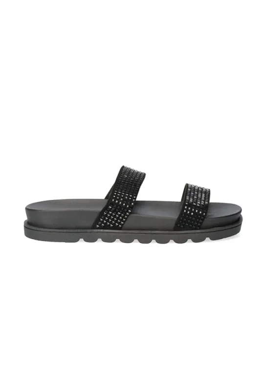 Ally Platform Slip On Sandal _ 153456 _ Black sold by Dunns