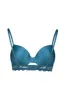 Blair Lace Wing Trim Bra _ 160779 _ Teal sold by Dunns