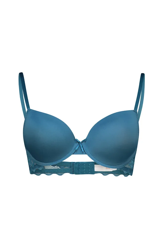Blair Lace Wing Trim Bra _ 160779 _ Teal sold by Dunns