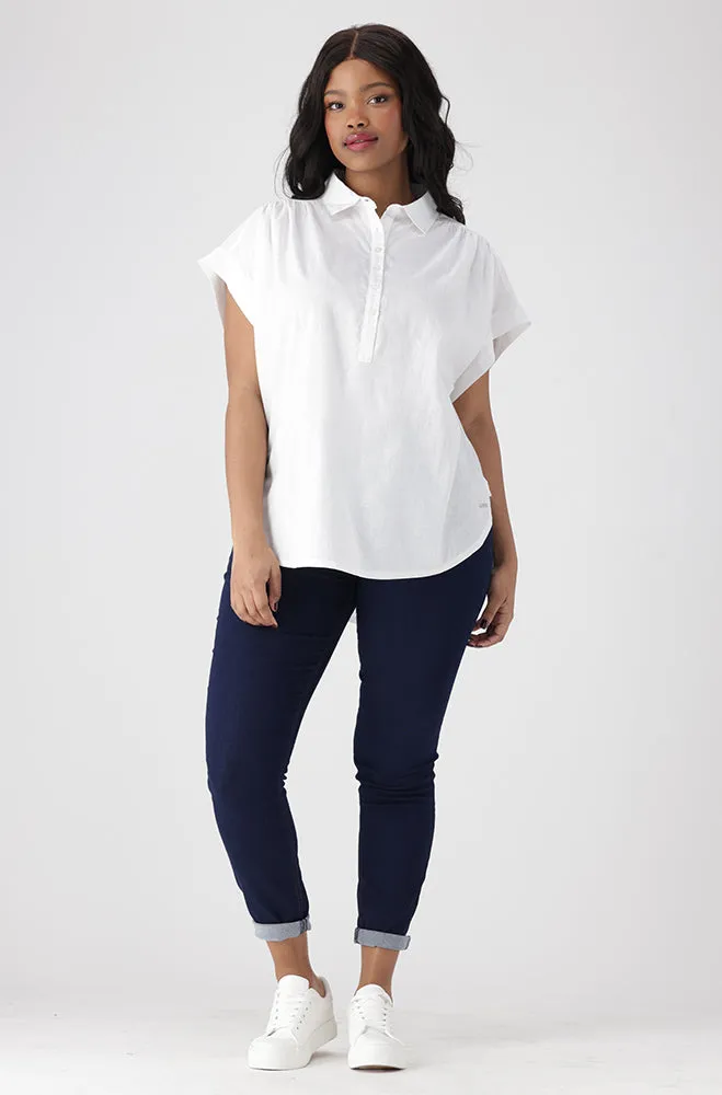 MIYA BOXY SHIRT _ 154399 _ White sold by Dunns product image thumbnail 3