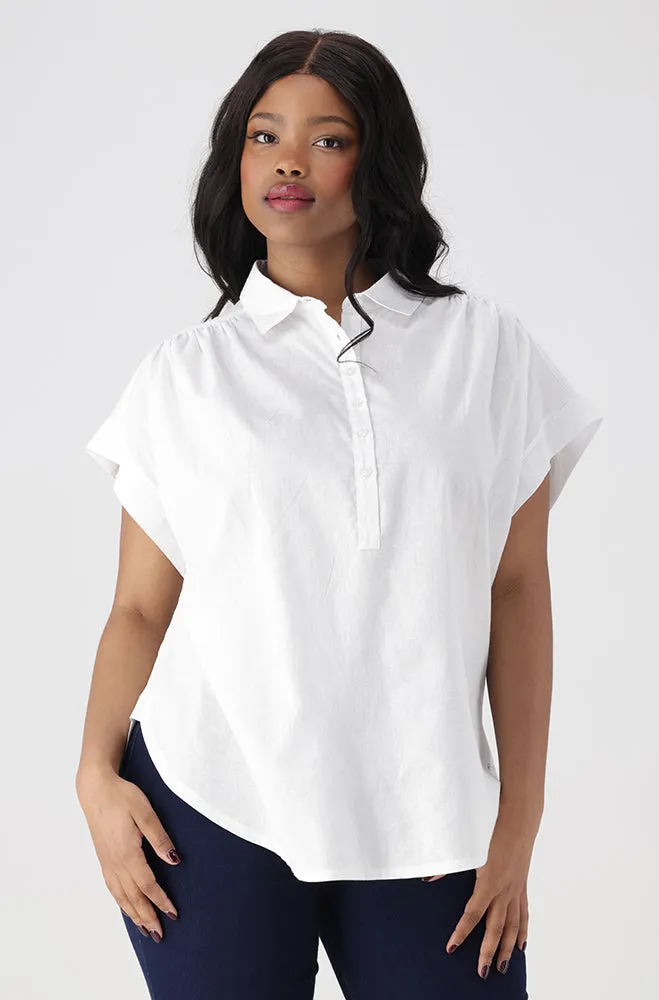MIYA BOXY SHIRT _ 154399 _ White sold by Dunns