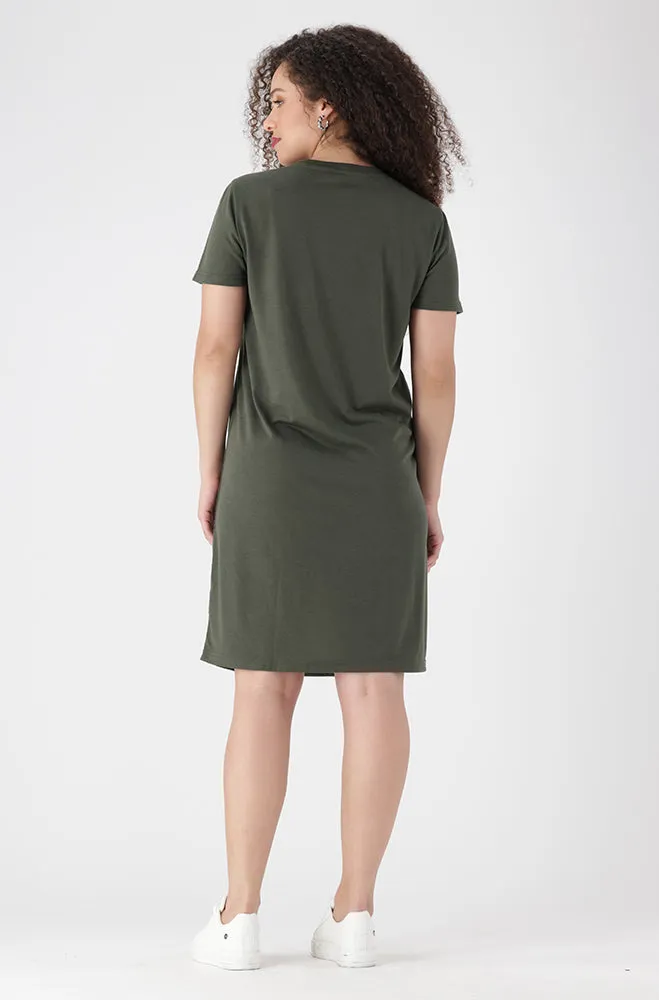 Koko T Shirt Dress _ 154470 _ Fatigue sold by Dunns product image thumbnail 5