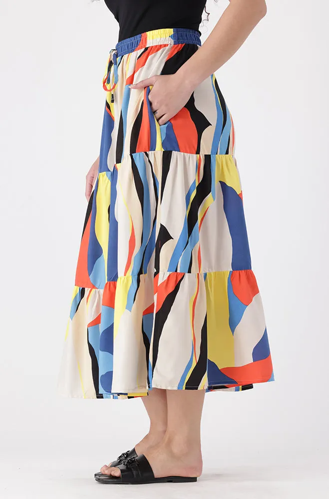 Mia Tiered Skirt _ 154124 _ Multi sold by Dunns product image thumbnail 2