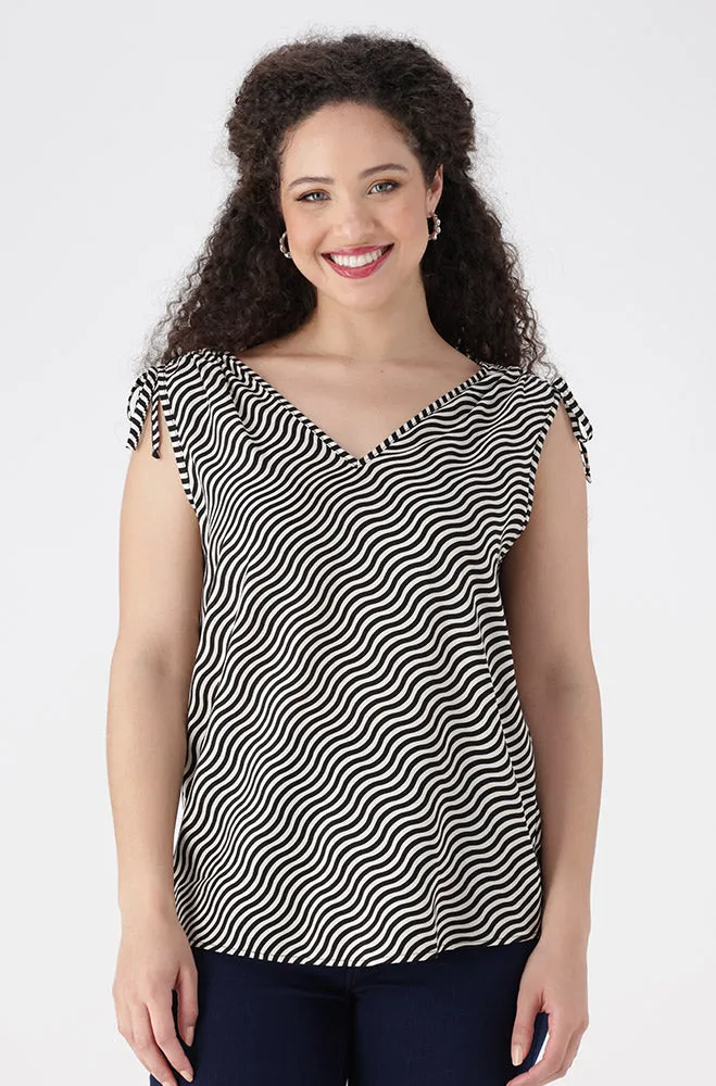 Jessie Shoulder Tie Top _ 154653 _ Multi sold by Dunns