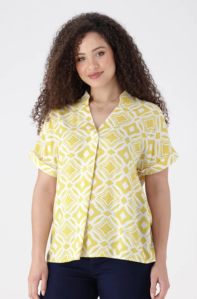 Edith Shortsleeve Portofino Top _ 154274 _ Yellow sold by Dunns