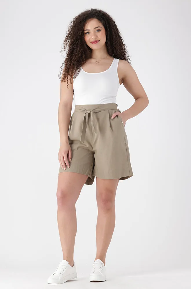 Angela Belted Shorts _ 154656 _ Natural sold by Dunns product image thumbnail 4