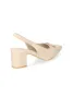 Lucille Block Heel With Gold Trim _ 153659 _ Nude sold by Dunns