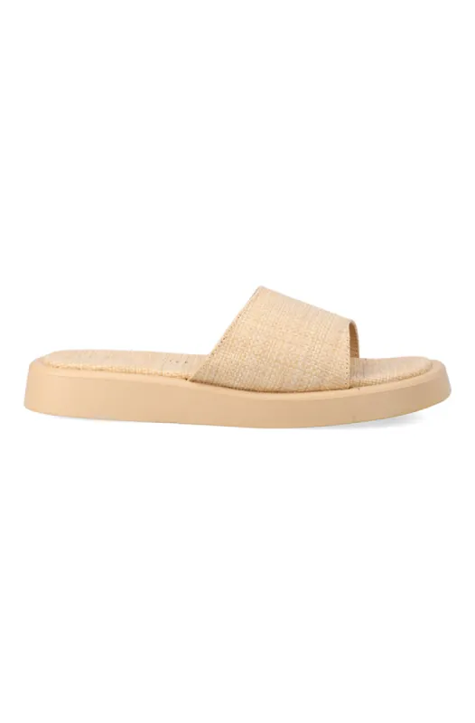 Ava Slide _ 155661 _ Beige sold by Dunns