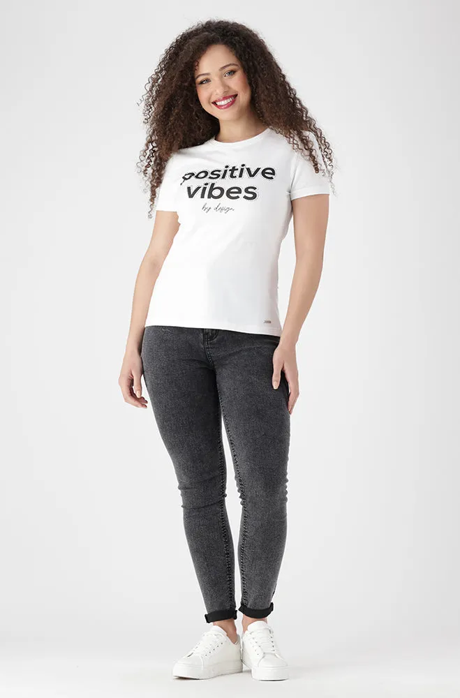 Jenna Button Tee _ 155473 _ White sold by Dunns product image thumbnail 4