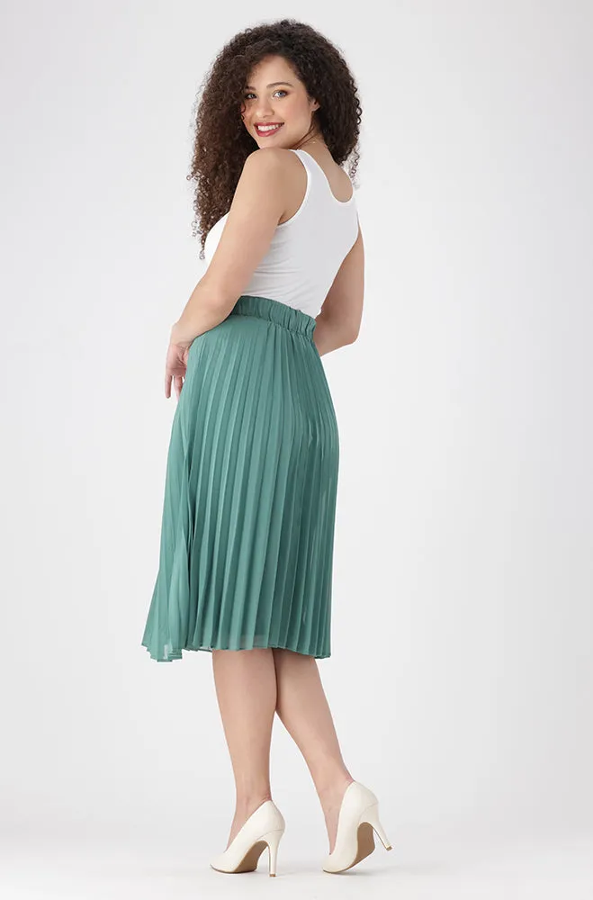 Iris Floral Pleated Skirt _ 160166 _ Sage sold by Dunns product image thumbnail 5