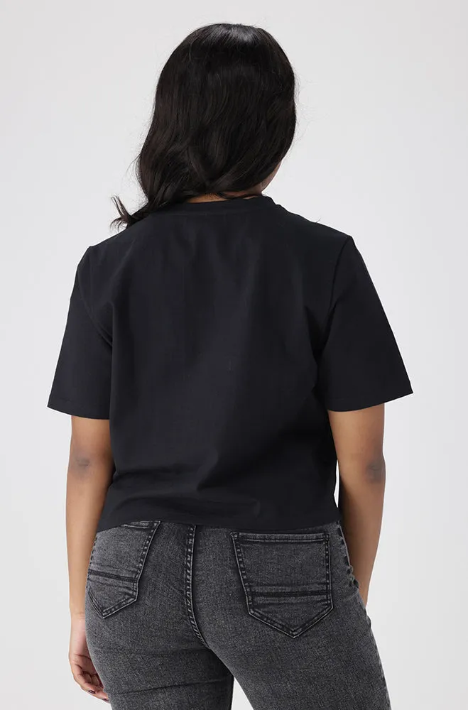 Gema Boxy Rhinestone Tee _ 154951 _ Black sold by Dunns product image thumbnail 3