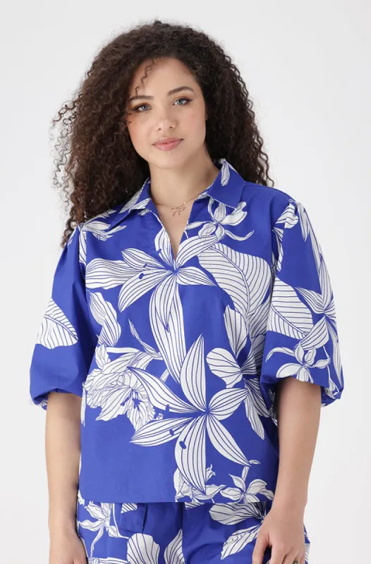 Gen Puff Sleeve Printed Top _ 155346 _ Multi sold by Dunns