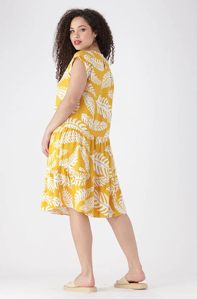 Carla Tiered Dress _ 154034 _ Ocre sold by Dunns product image thumbnail 5