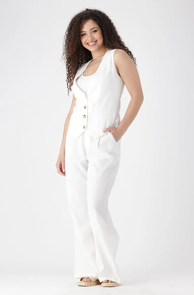 TARA WAIST COAT _ 154597 _ White sold by Dunns product image thumbnail 5