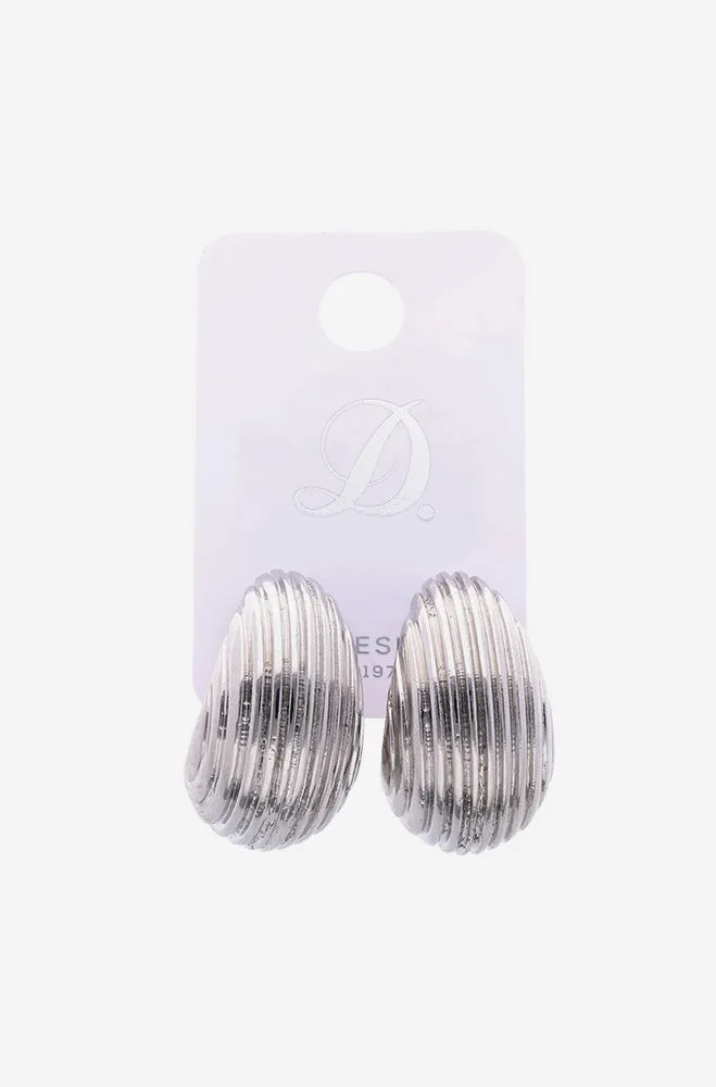 Sandy Textured Hoop Earrings _ 156147 _ Silver sold by Dunns