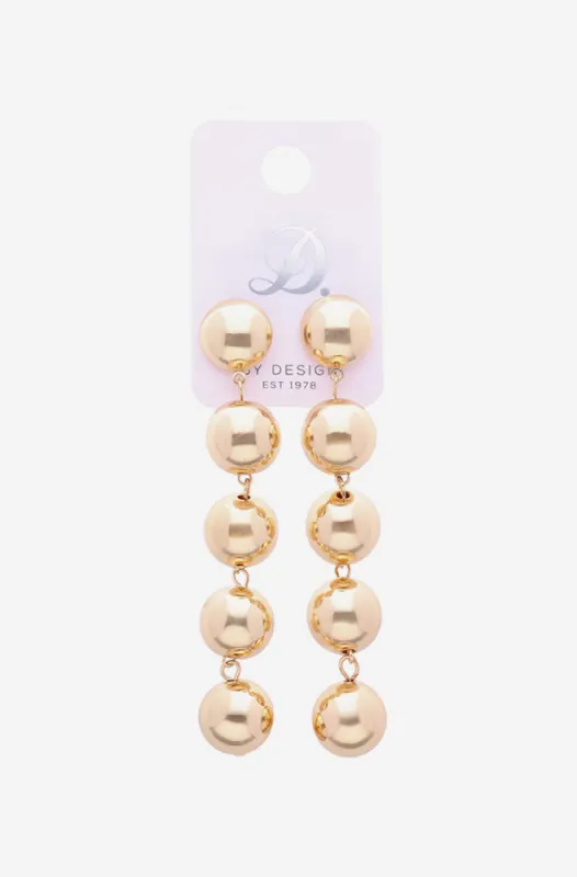 Lily Drop Statement Earrings _ 156146 _ Gold sold by Dunns