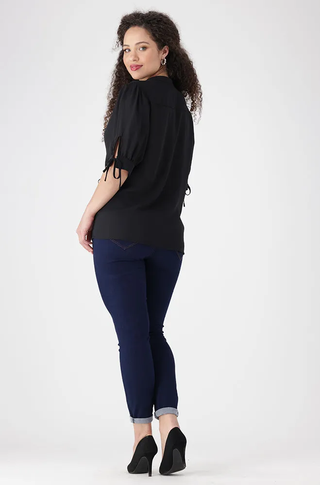 Klhoe Woven Puff Sleeve Top _ 155713 _ Black sold by Dunns product image thumbnail 5
