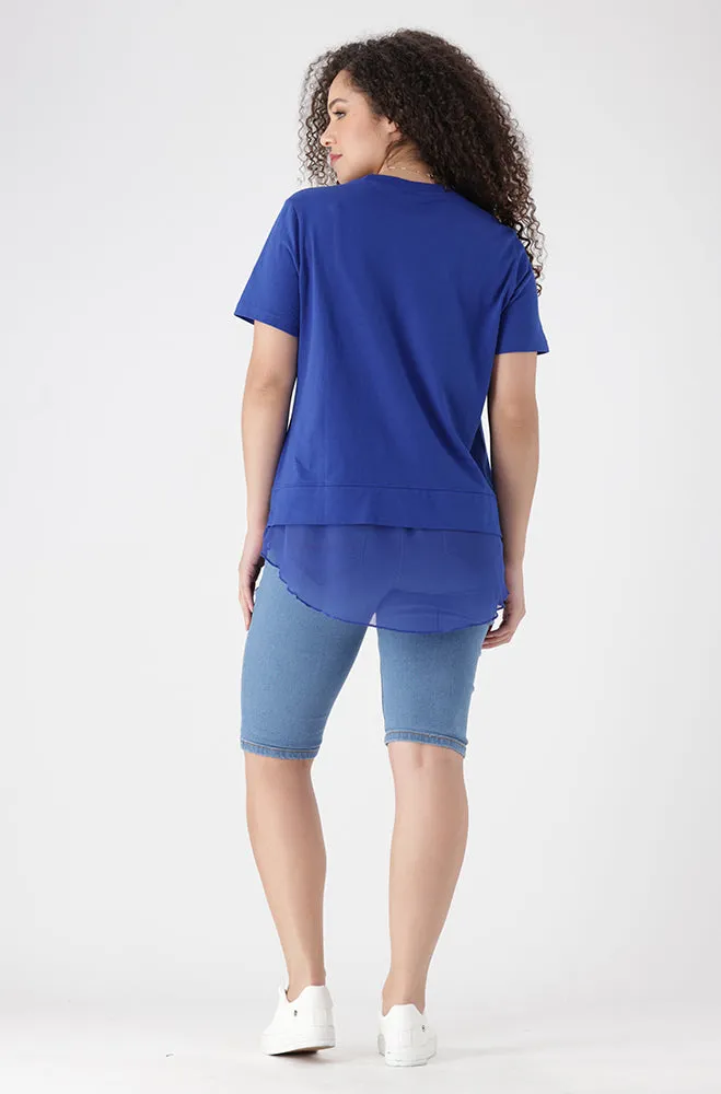 Joslin Combo Tee _ 154893 _ Blue sold by Dunns product image thumbnail 5