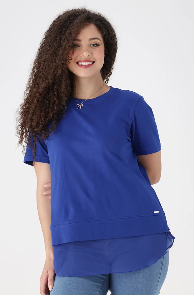 Joslin Combo Tee _ 154893 _ Blue sold by Dunns