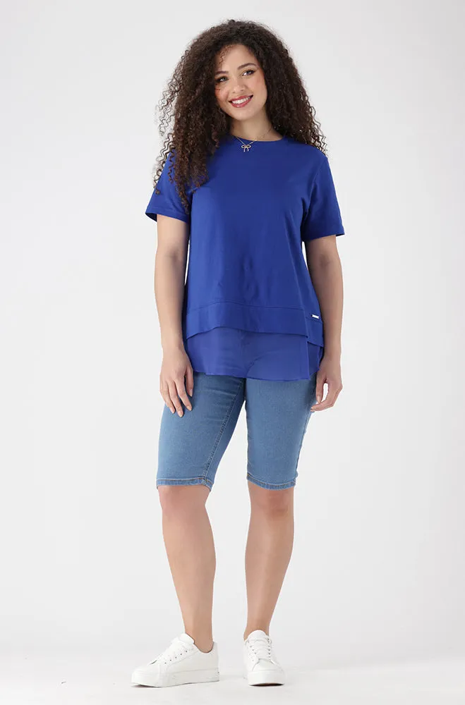 Joslin Combo Tee _ 154893 _ Blue sold by Dunns product image thumbnail 4